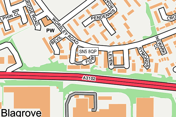 SN5 8QP map - OS OpenMap – Local (Ordnance Survey)