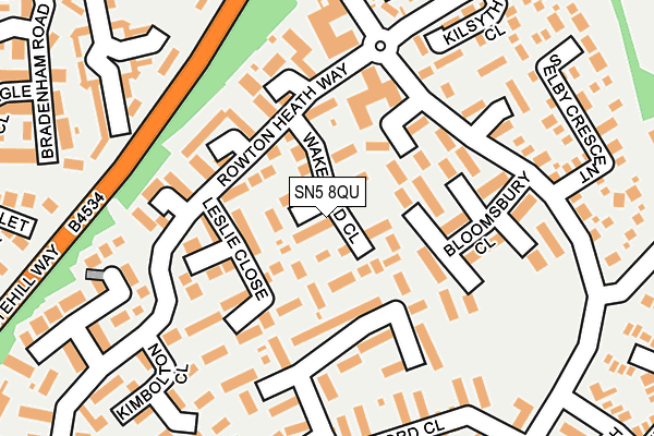 SN5 8QU map - OS OpenMap – Local (Ordnance Survey)