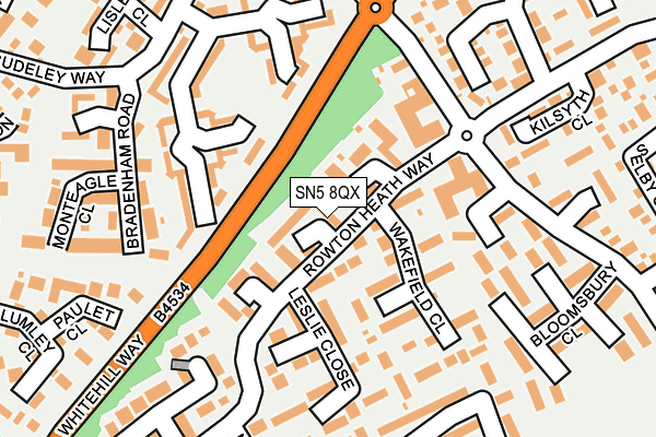 SN5 8QX map - OS OpenMap – Local (Ordnance Survey)