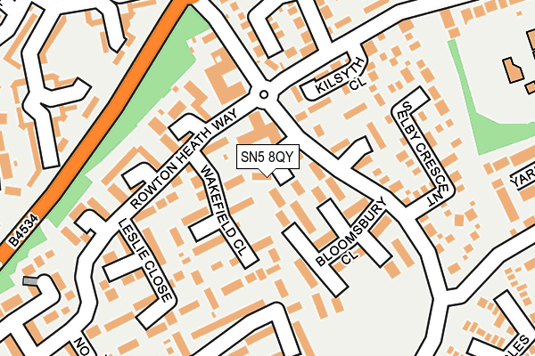 SN5 8QY map - OS OpenMap – Local (Ordnance Survey)