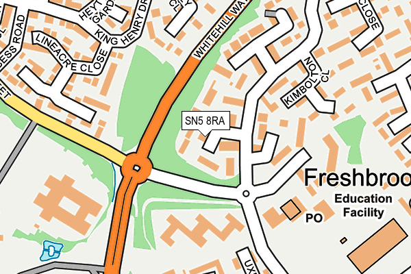 SN5 8RA map - OS OpenMap – Local (Ordnance Survey)