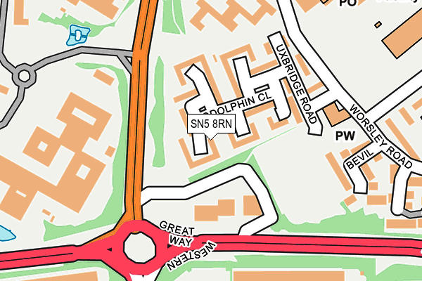 SN5 8RN map - OS OpenMap – Local (Ordnance Survey)