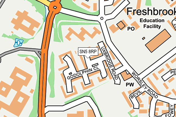 SN5 8RP map - OS OpenMap – Local (Ordnance Survey)