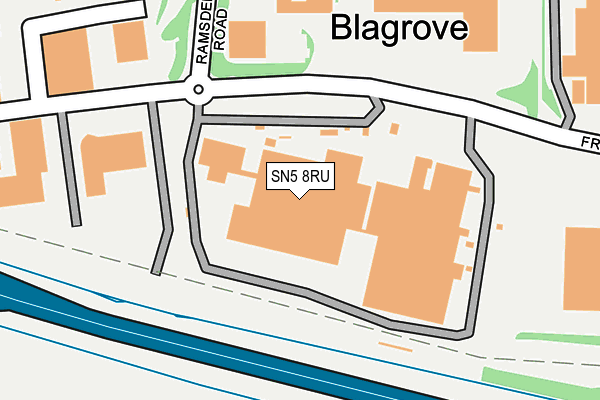 SN5 8RU map - OS OpenMap – Local (Ordnance Survey)