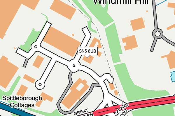 SN5 8UB map - OS OpenMap – Local (Ordnance Survey)