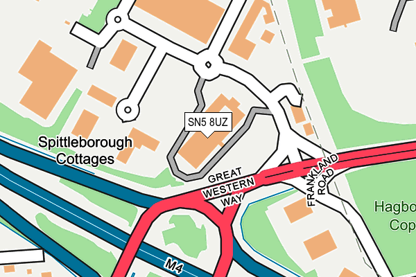 SN5 8UZ map - OS OpenMap – Local (Ordnance Survey)