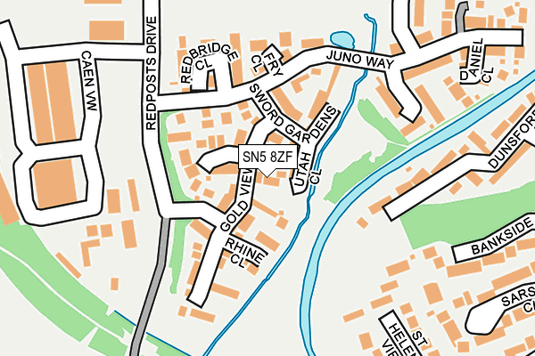 SN5 8ZF map - OS OpenMap – Local (Ordnance Survey)