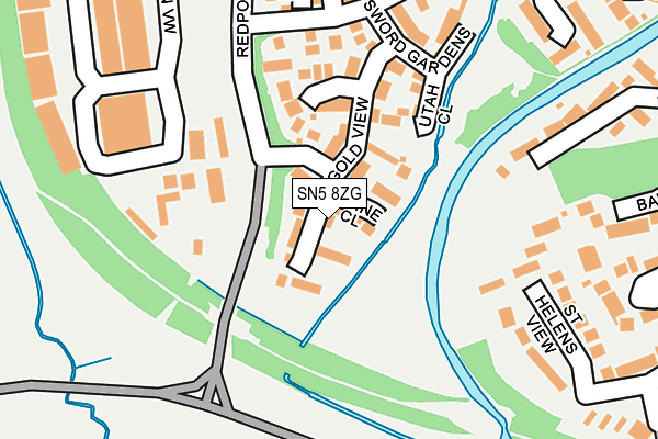 SN5 8ZG map - OS OpenMap – Local (Ordnance Survey)