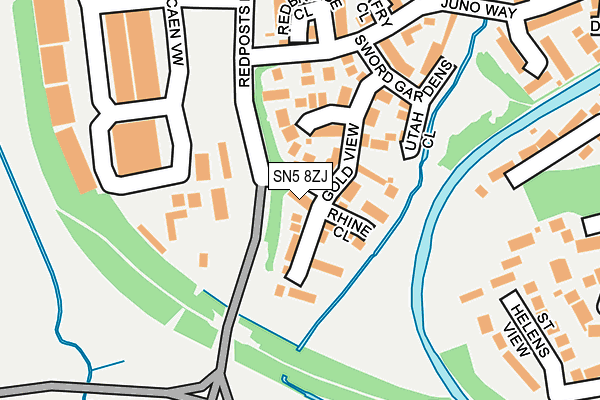 SN5 8ZJ map - OS OpenMap – Local (Ordnance Survey)