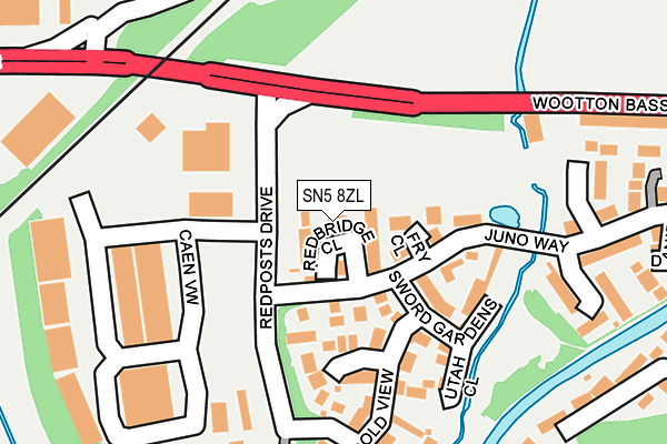 SN5 8ZL map - OS OpenMap – Local (Ordnance Survey)
