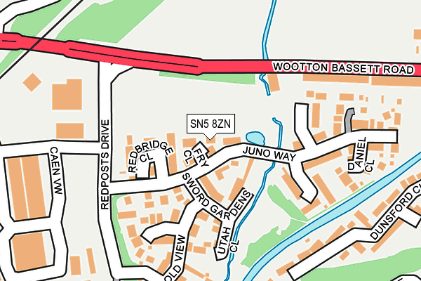 SN5 8ZN map - OS OpenMap – Local (Ordnance Survey)