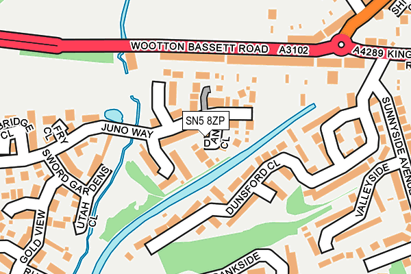 SN5 8ZP map - OS OpenMap – Local (Ordnance Survey)