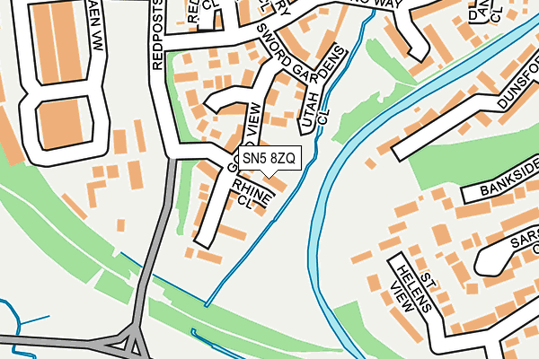 SN5 8ZQ map - OS OpenMap – Local (Ordnance Survey)