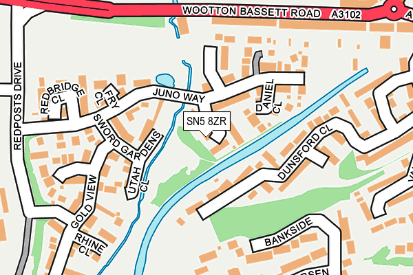 SN5 8ZR map - OS OpenMap – Local (Ordnance Survey)