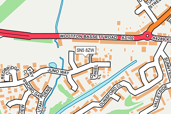 SN5 8ZW map - OS OpenMap – Local (Ordnance Survey)