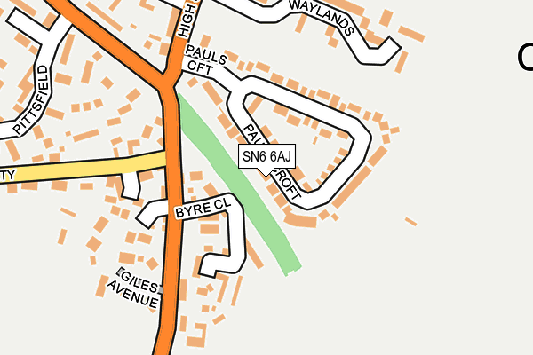 SN6 6AJ map - OS OpenMap – Local (Ordnance Survey)