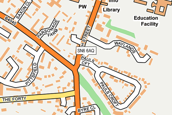 SN6 6AQ map - OS OpenMap – Local (Ordnance Survey)