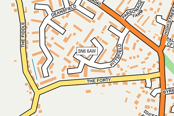 SN6 6AW map - OS OpenMap – Local (Ordnance Survey)