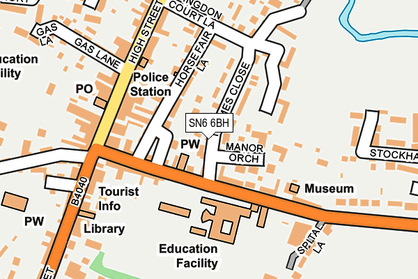 SN6 6BH map - OS OpenMap – Local (Ordnance Survey)