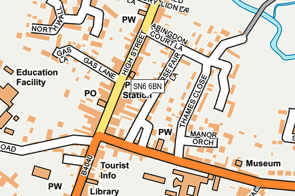 SN6 6BN map - OS OpenMap – Local (Ordnance Survey)
