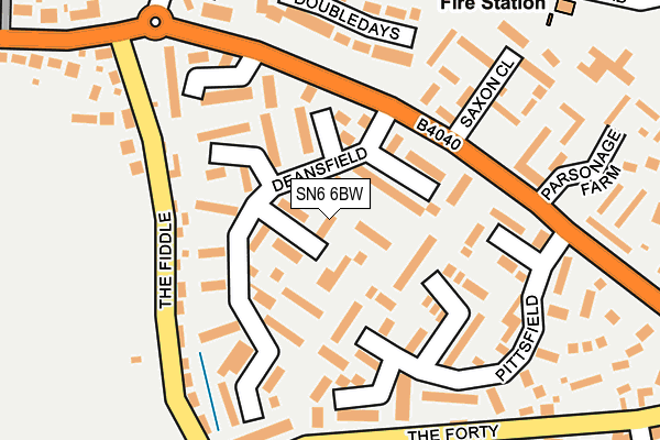 SN6 6BW map - OS OpenMap – Local (Ordnance Survey)