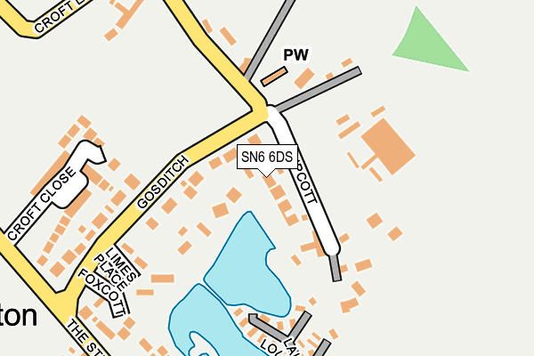 SN6 6DS map - OS OpenMap – Local (Ordnance Survey)