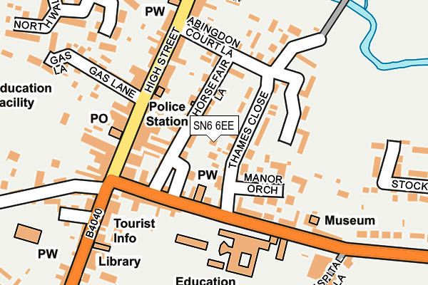 SN6 6EE map - OS OpenMap – Local (Ordnance Survey)
