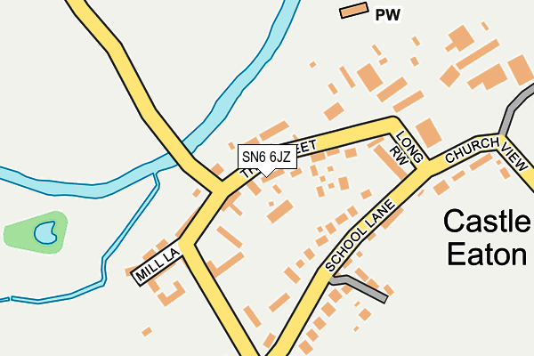 SN6 6JZ map - OS OpenMap – Local (Ordnance Survey)