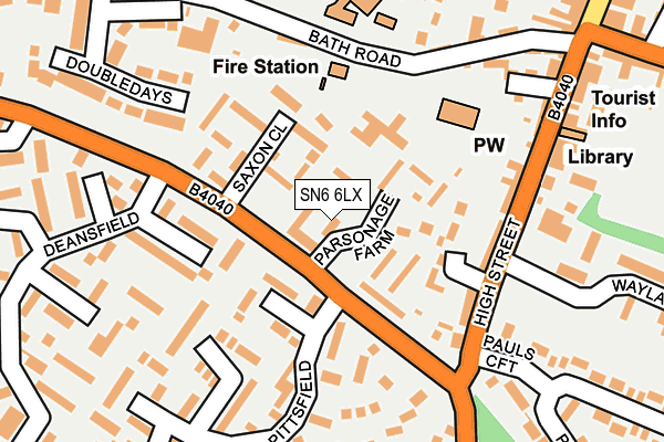 SN6 6LX map - OS OpenMap – Local (Ordnance Survey)
