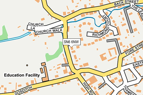 SN6 6NW map - OS OpenMap – Local (Ordnance Survey)
