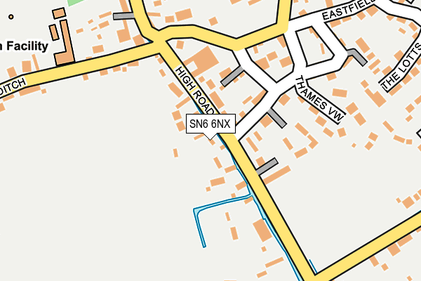 SN6 6NX map - OS OpenMap – Local (Ordnance Survey)