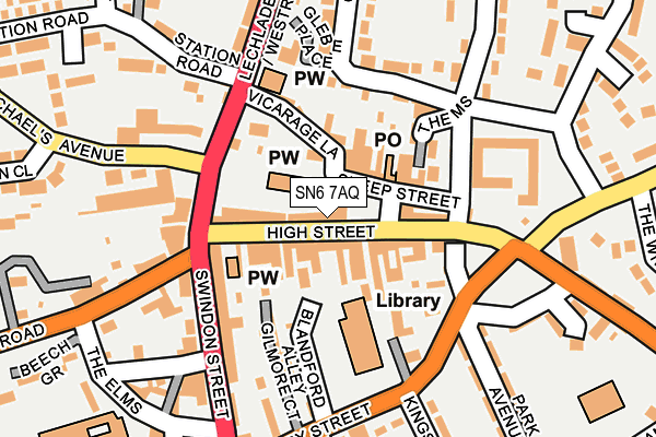SN6 7AQ map - OS OpenMap – Local (Ordnance Survey)