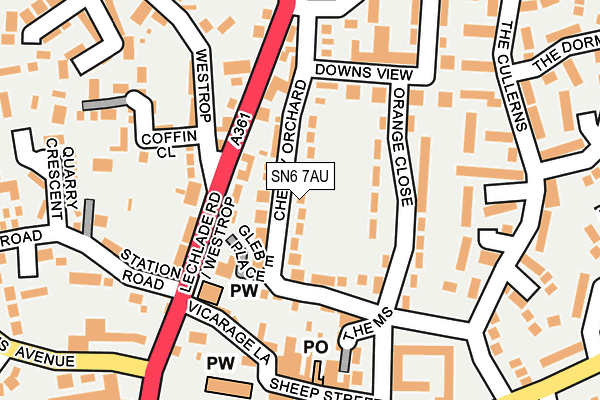 SN6 7AU map - OS OpenMap – Local (Ordnance Survey)