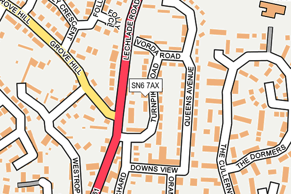 SN6 7AX map - OS OpenMap – Local (Ordnance Survey)