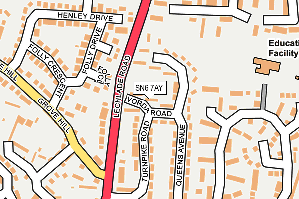 SN6 7AY map - OS OpenMap – Local (Ordnance Survey)