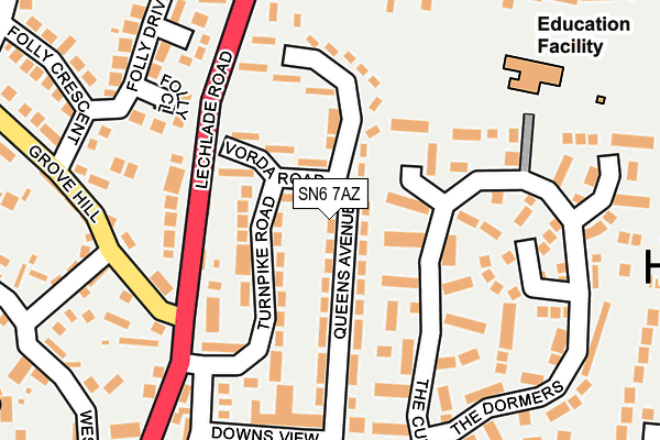 SN6 7AZ map - OS OpenMap – Local (Ordnance Survey)
