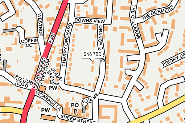 SN6 7BD map - OS OpenMap – Local (Ordnance Survey)