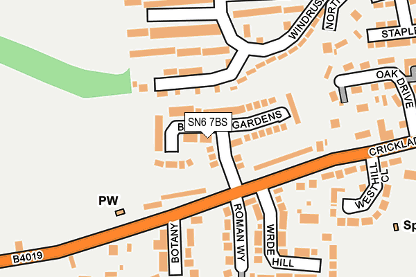 SN6 7BS map - OS OpenMap – Local (Ordnance Survey)