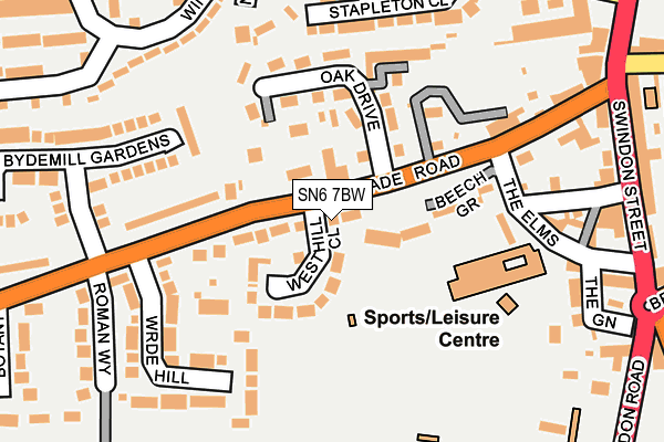 SN6 7BW map - OS OpenMap – Local (Ordnance Survey)
