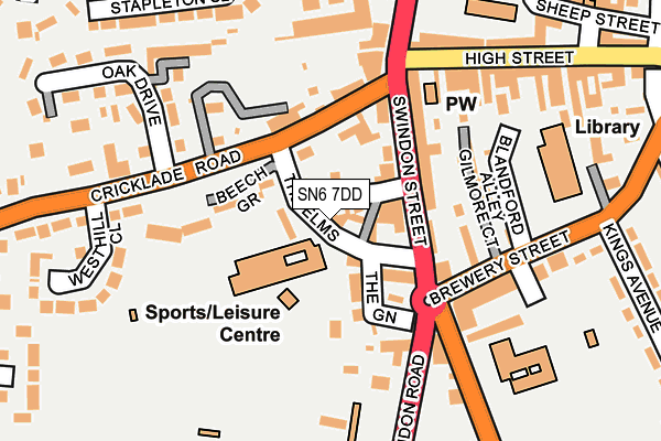 SN6 7DD map - OS OpenMap – Local (Ordnance Survey)