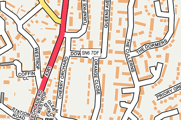 SN6 7DF map - OS OpenMap – Local (Ordnance Survey)