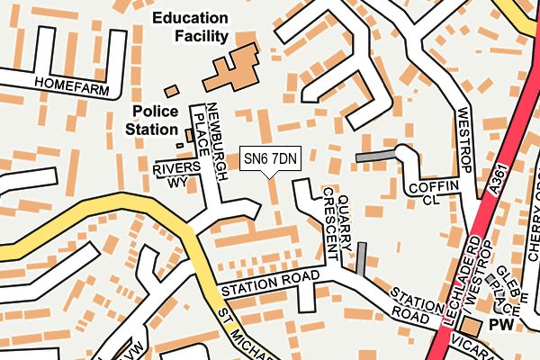 SN6 7DN map - OS OpenMap – Local (Ordnance Survey)