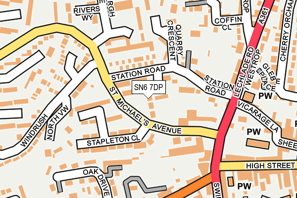SN6 7DP map - OS OpenMap – Local (Ordnance Survey)