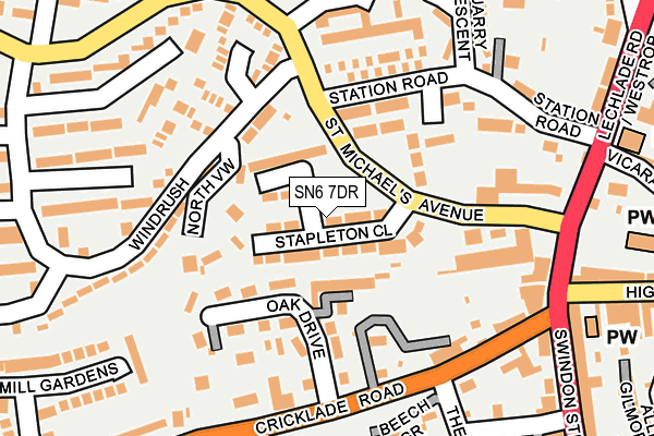 SN6 7DR map - OS OpenMap – Local (Ordnance Survey)