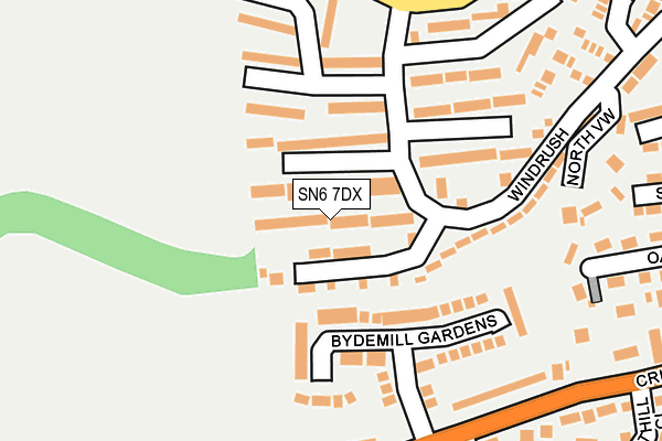 SN6 7DX map - OS OpenMap – Local (Ordnance Survey)