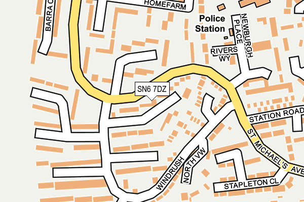 SN6 7DZ map - OS OpenMap – Local (Ordnance Survey)