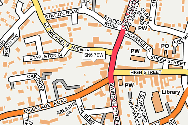 SN6 7EW map - OS OpenMap – Local (Ordnance Survey)