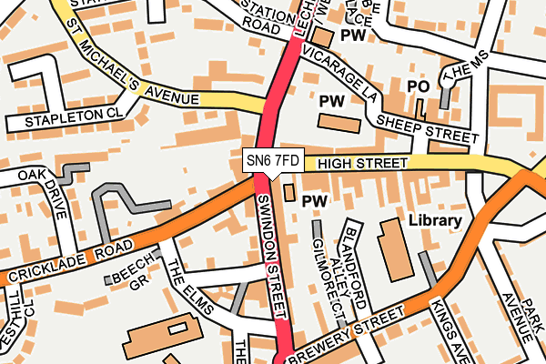 SN6 7FD map - OS OpenMap – Local (Ordnance Survey)