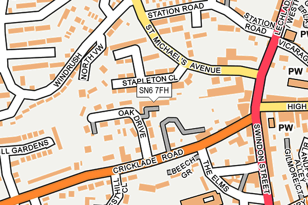 SN6 7FH map - OS OpenMap – Local (Ordnance Survey)
