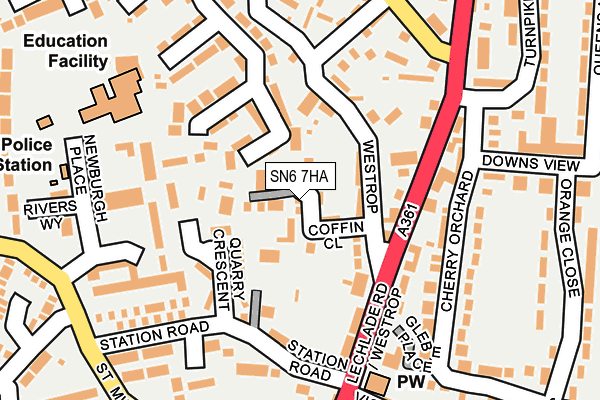 SN6 7HA map - OS OpenMap – Local (Ordnance Survey)